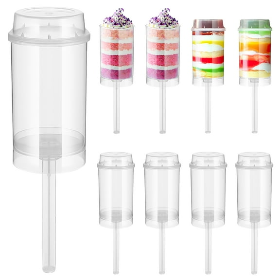 Homoyoyo Transparent Cake Containers Assorted Color for Desserts 20Pcs