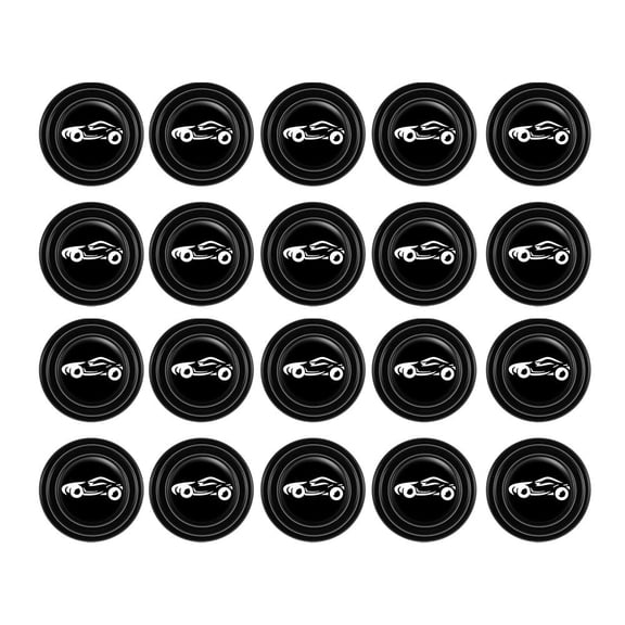 20 Pcs Car Door Shock Absorbing Pads, Rubber Sound-Insulating Cushion Gaskets for Vehicle Trunk Hood Edge Protection