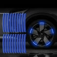 thumbnail image 1 of 20 Pcs Car Wheel Reflective Sticker,Night Safety Warning Sticker,Auto Exterior Stripe Decal Sticker,Anti-Scratch Fluorescent Tire Decoration Strip for Cars,Trucks,Motorcycle,Blue, 1 of 8