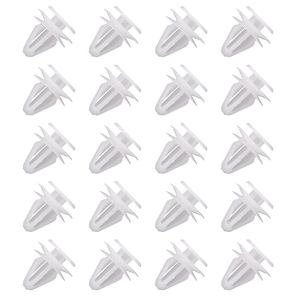 20 Pcs Car White Rivet Door Trim Clips Fastener
