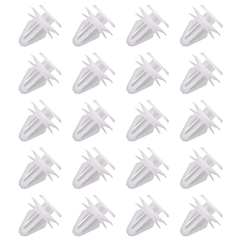 20 Pcs Car White Rivet Door Trim Clips Fastener