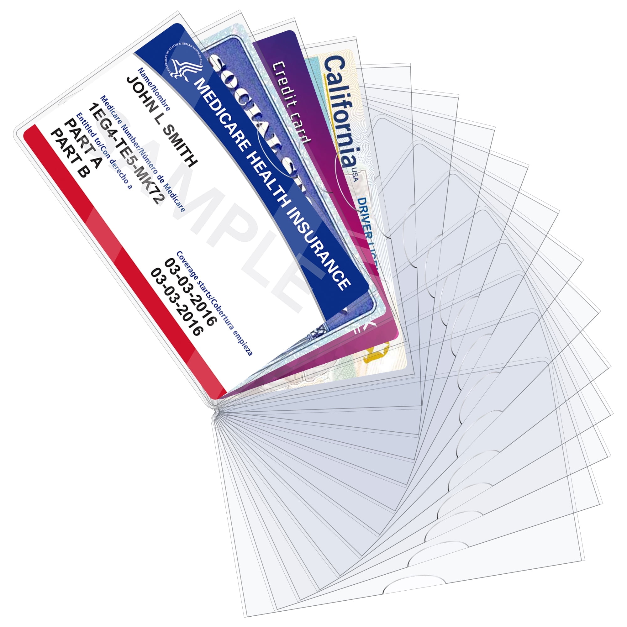20 Pcs Card Protector Social Security, Medicare, Credit & Driver's License Sleeve PVC Transparent 3.82x2.32in 20 Pcs Card Protector Social Security, Medicare, Credit & Driver's License Sleeve PVC Transparent 3.82x2.32in