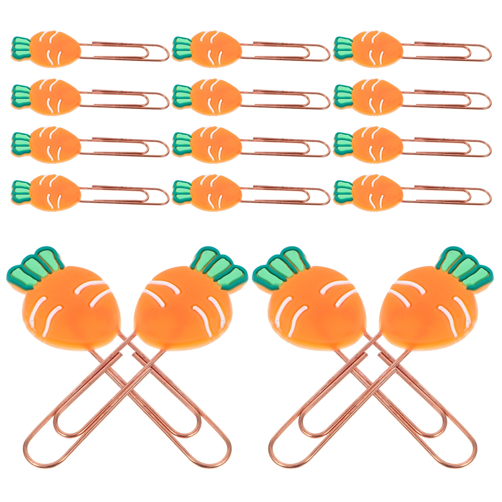 20 Pcs Cartoon Clip Paper Clips Metal Marking Clips Fruit Paper Clip