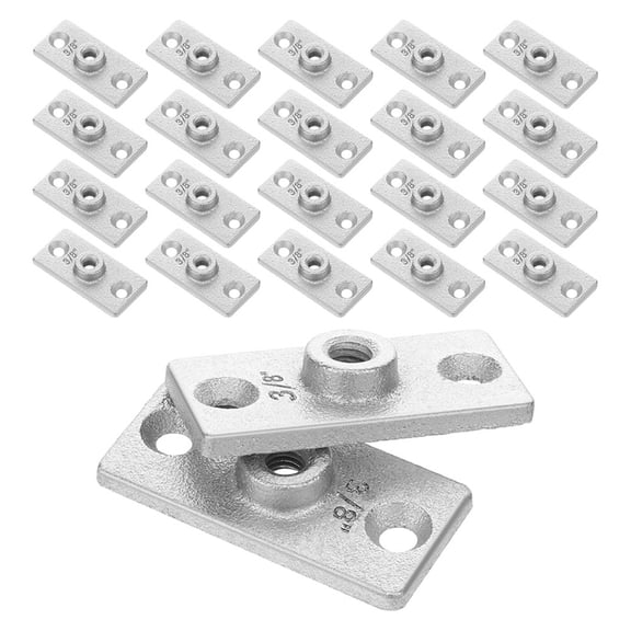 20 Pcs Ceiling Flange Hangers for 3/8" Threaded Rod Plate Ceiling Hangers Flanges Threaded Rod DIY Plumbing
