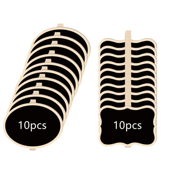 20 Pcs Chalkboard Signs with Wooden Clip,Mini Chalkboard Signs for Food,Memo,Note Taking,Label Signs,Party,Food Labels for Party Buffet
