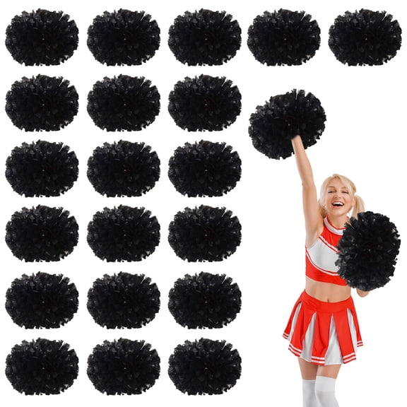20 Pcs Cheerleading Pom Poms,with Handle Style Cheerleading Handheld Squad Pompoms for Sports Team Cheer Spirit