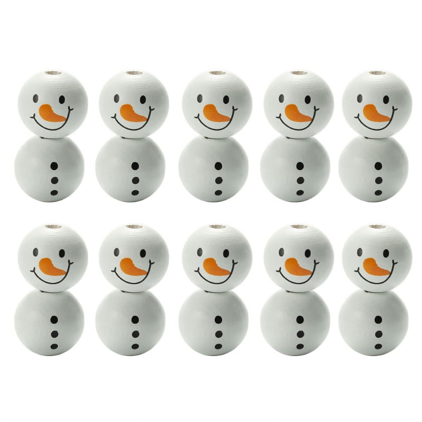  Wooden Craft Beads With Ropes Snowman Beads For Bracelets  Jewelry Making DIY Christmas Decor Art Crafts Gift Wrap Christmas Craft  Beads With Holes Christmas Craft Beads And Gems Christmas Snowman