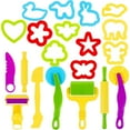 thumbnail image 1 of 20 Pcs Clay Dough Tools Kit, Clay Modelling Tool Kit Dough Rollers Molds Cutters Plastic Play Dough Tools Set for Children Ages 3 and up (Random Colors), 1 of 7