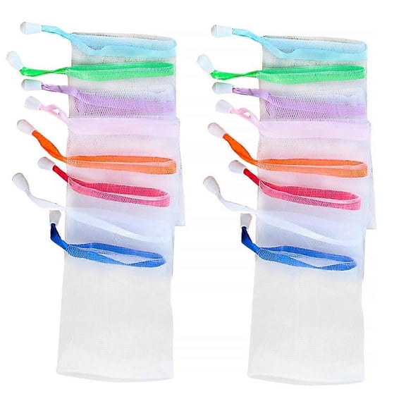 20 Pcs Cleaning Scrubber Soap Foaming Net Soap Saver Bags Mesh Soap Pouch Bubble Net Soap Sack Saver
