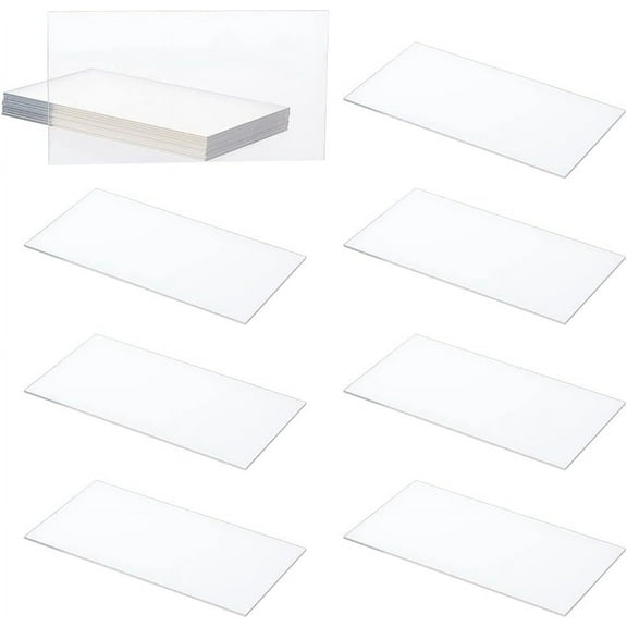 20 Pcs Clear Acrylic Place Cards Rectangle Acrylic Name Card Plate Blank Seating Cards Wedding Table Seating Chart Cards