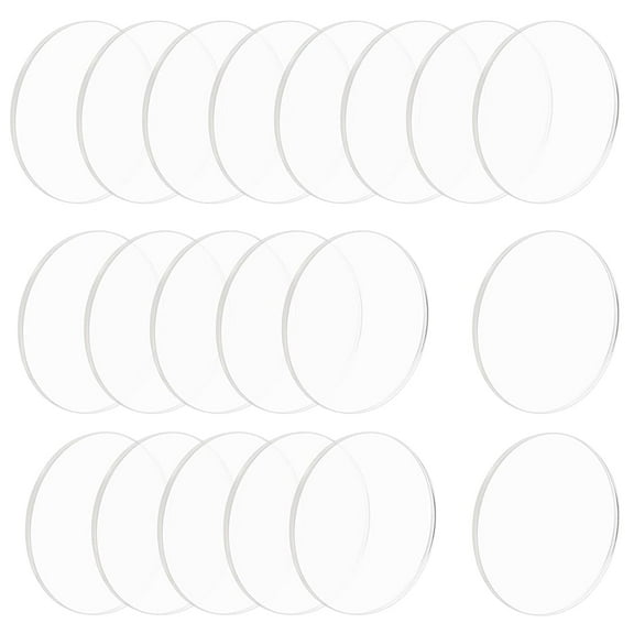 20 Pcs Clear Acrylic Sheets 10x0.4cm Acrylic Circles Round Acrylic Blanks Sheets Sign Acrylic Panels for DIY Projects and Crafts Keychain Pendants
