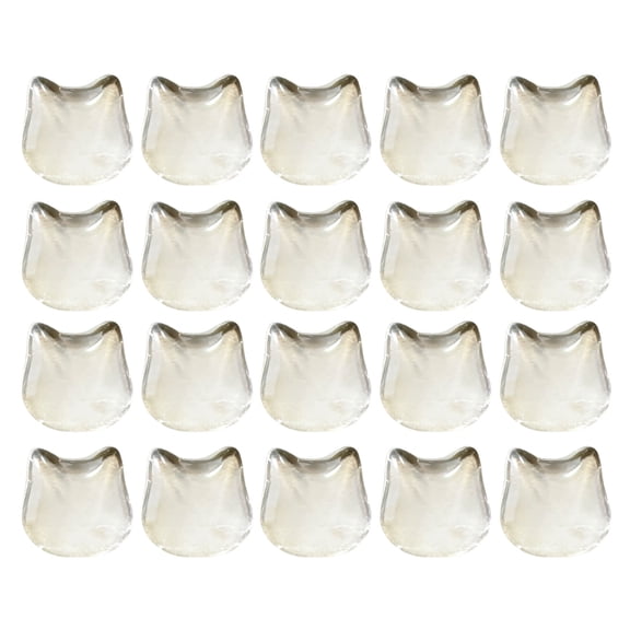 20 Pcs Clear Cats Shaped Keyboard Keycaps Easy Installs for Long Nails Use