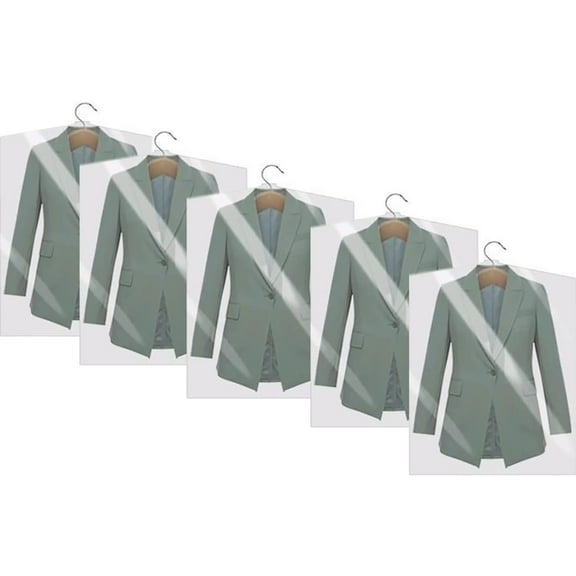 20 Pcs Clear Garment Bags 43.3inch Moth Proof, Polyethylene Garment Covers, Hanging Dust Proof Garment Bags for Home Storage, Clothing Stores & Dry Cleaner