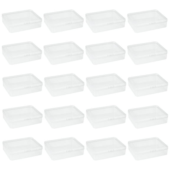 20 Pcs Clear Plastic Storage Boxes with Lids, Stackable Organizer Containers for Jewelry Crafts, Dust-Proof Small Parts Storage for Office Home Organization