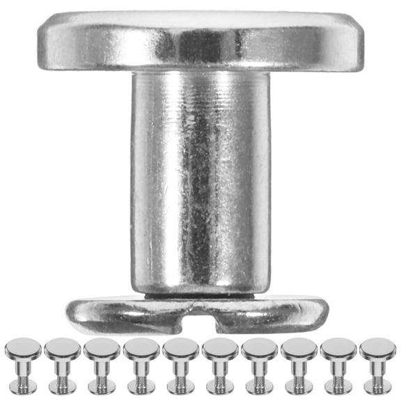 OFFIGAM 20pcs Small Rivets Silver Zinc Alloy Round Rivet Studs for Handbags Back to School