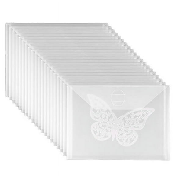 20 Pcs Clear Stamp and Die Storage Bag, 5 x 7 Inch Stencil