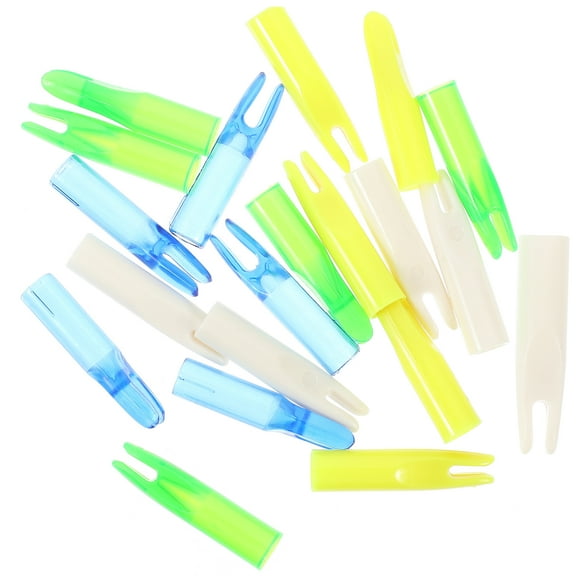 20 Pcs Coats Color Arrows Tail Arrowhead Nock DIY Plastic