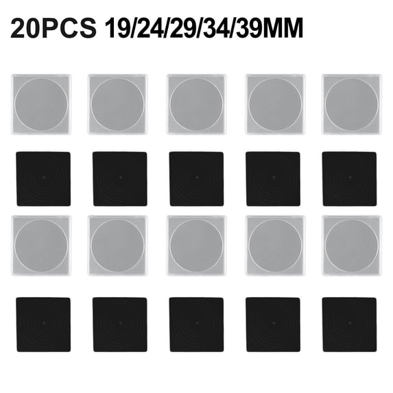 20 Pcs Collection Organizer Storage Box Coin Capsule Case Container Square