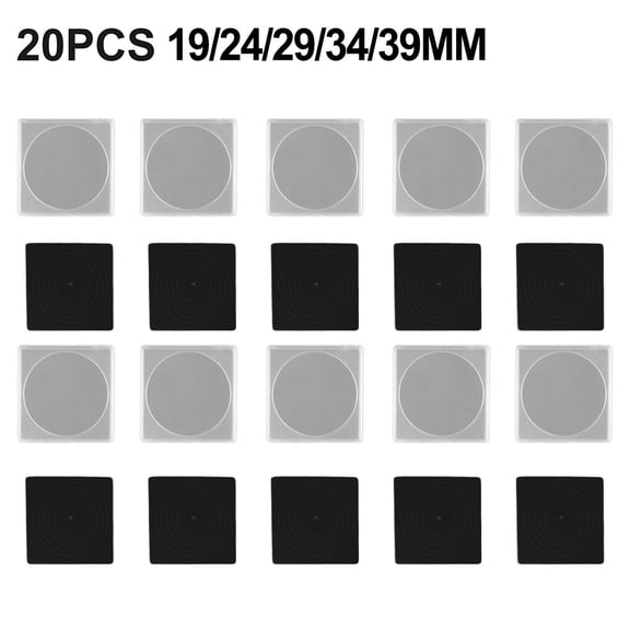 20 Pcs Collection Organizer Storage Box Coin Capsule Case Container Square