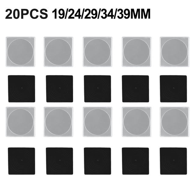 20 Pcs Collection Organizer Storage Box Coin Capsule Case Container Square