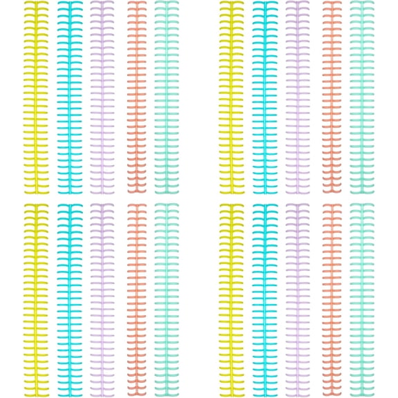20 Pcs Comb Binding Spines, Plastic Spiral Binding Coils Spines 30 Hole Click Bind Ring 1/2" Diameter Easy to Open Close Book Binder Coils for Document Notebook File Making Office