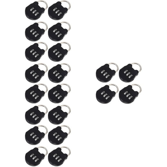 20 Pcs Combination Padlocks Metal Three Combination Locks Locker Locks