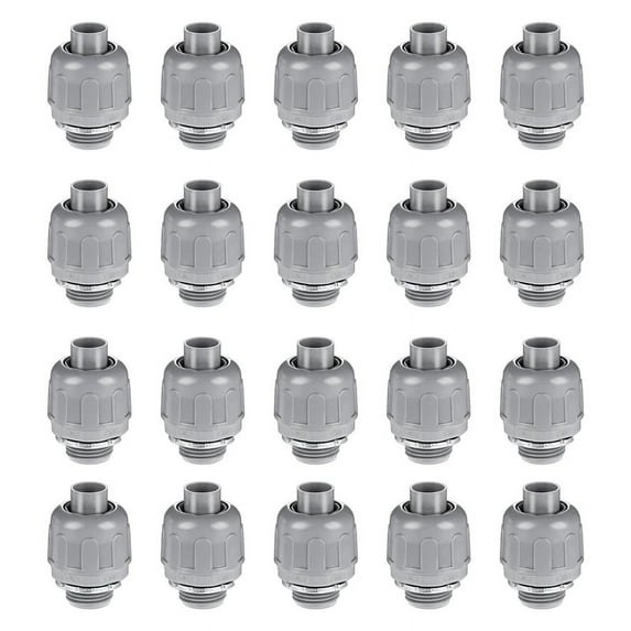 HOT 20 Pcs Conduit Connectors, 1/2 Inch Liquid Tight Connector NPT Non-Metallic for PVC Electrical Flexible Fittings