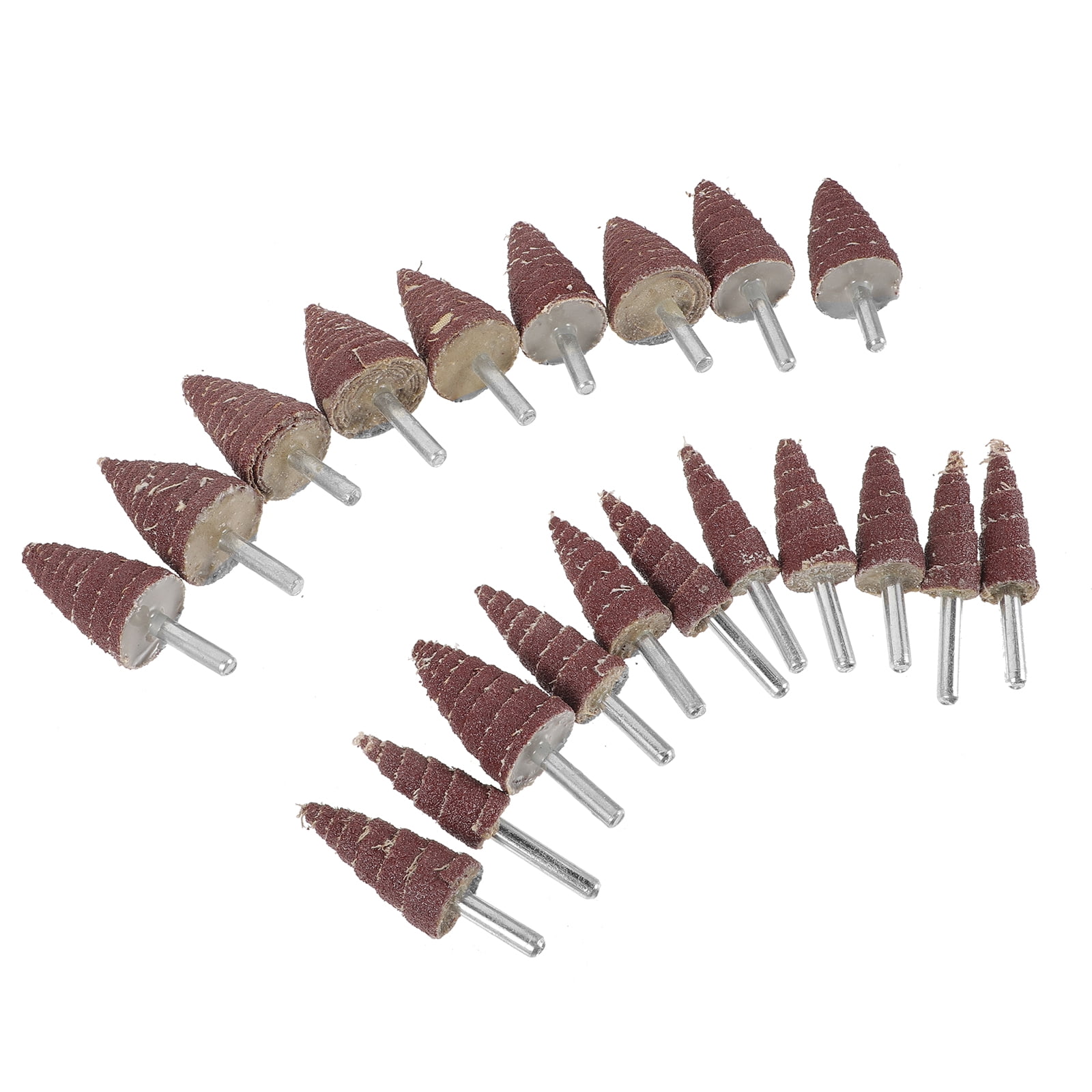 Yueyihe 20 Pcs Cone Shape Grinding Heads Drill Lumber Conical Emery
