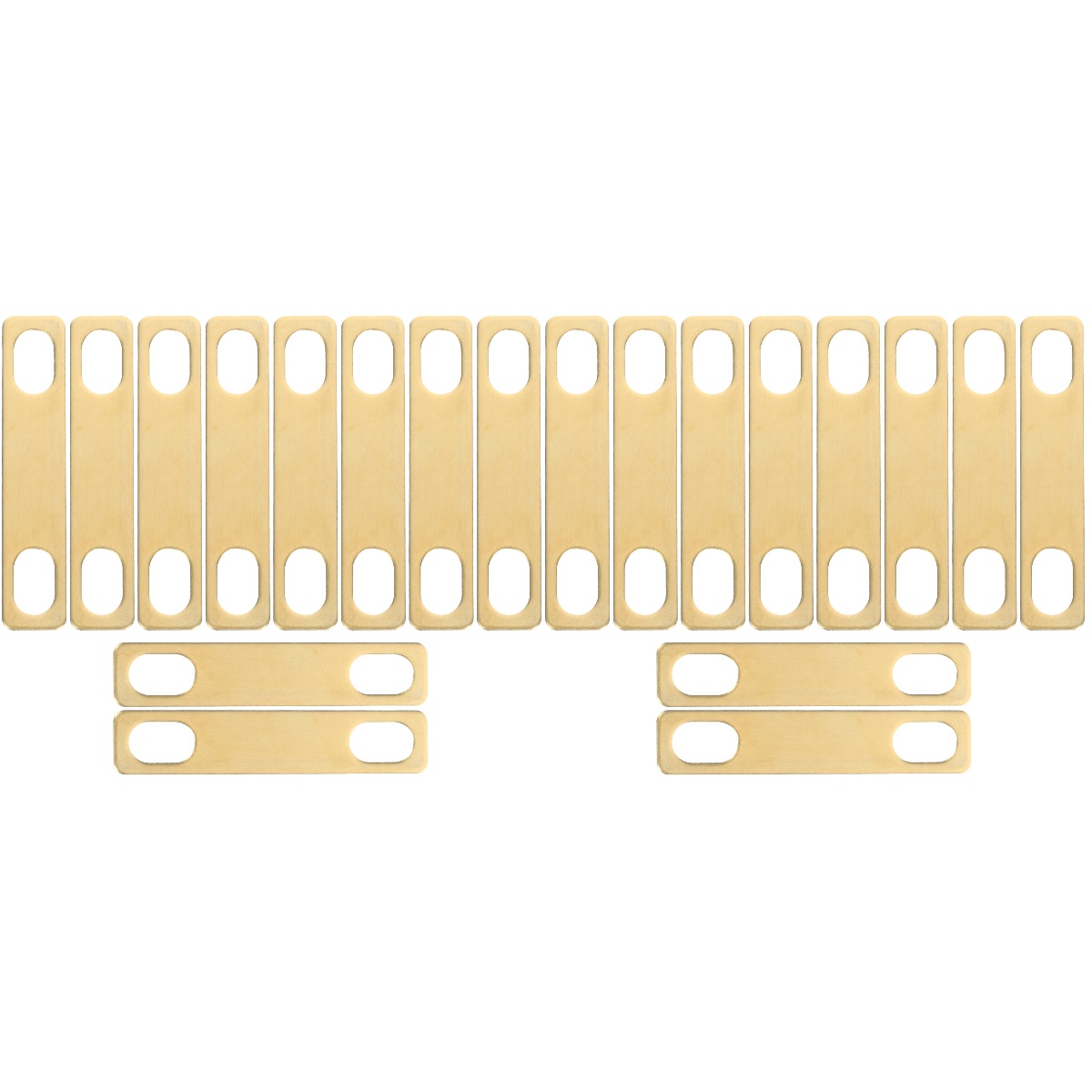 20 Pcs Copper Bass Guitar Neck Shim Body Connection Steel Plate Reinforcement Square Music