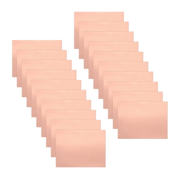 20 Pcs Copper Foil Tape Conductive Adhesive, 4"(100mm) Width x 5"(125mm) Length, 0.05mm Thickness, Slug Shielding Barrier for Slug Stained Glass Guitars Soldering Gardens