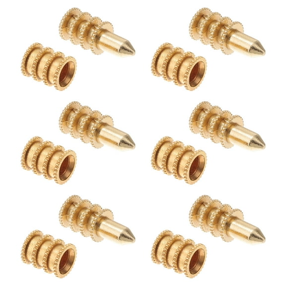 20 Pcs Copper Alignment Pins Table Leaf Dowels Sturdy Table Connectors Tabket Bolt Connector Set
