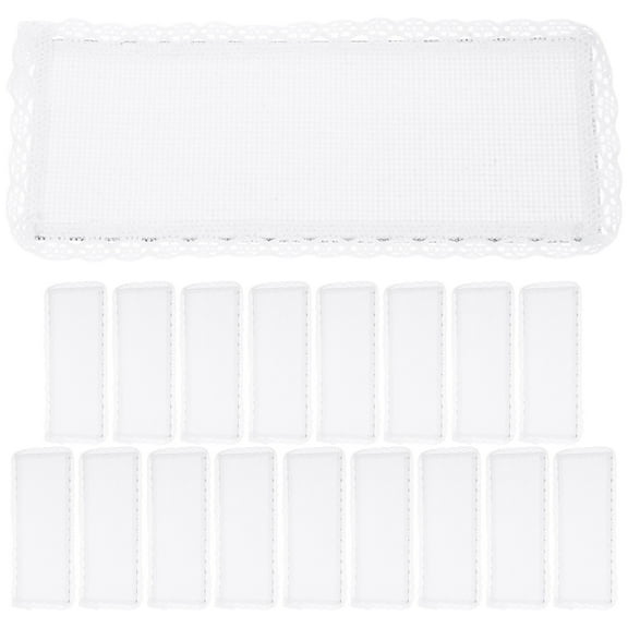 20 Pcs Crafts Bookmarks Kits Fabric Bible Bookmarks Cross Bookmark Student 20.00X8.50X0.10CM White