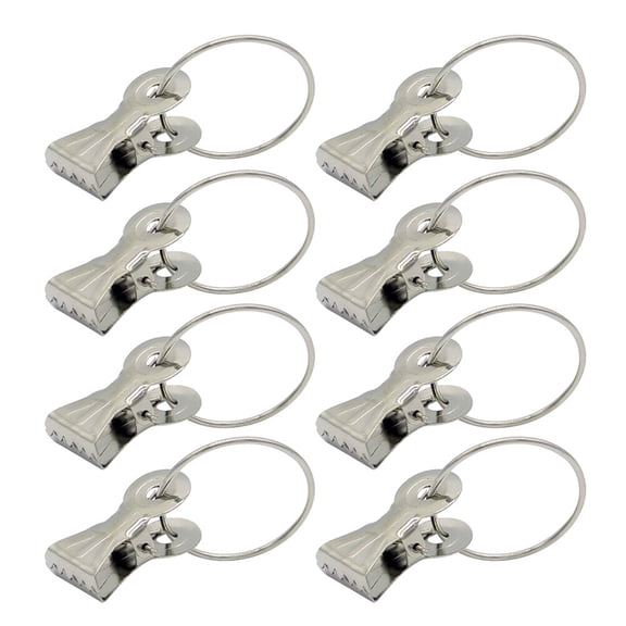 20 Pcs Stainless Steel Curtain Hooks Shower Window Shade Clips Metal Hangers for Drapes and Curtains
