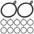 thumbnail image 1 of OFFIGAM 20Pcs Black Metal Curtain Eyelet Rings with Thick Material for Home Use, 1 of 6