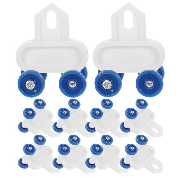 20 Pcs Curtain Track Pulley DIY Runner Replacement Window Curtains Hook Ceiling Wheel Drapery Pin Hooks