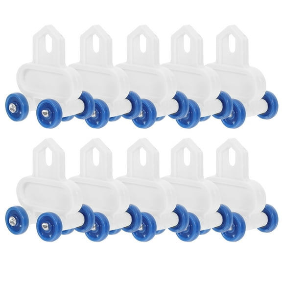 20 Pcs Curtain Track Pulley Peg Hooks Curtains Replacement Runner Shower Rollers DIY Parts for An Fittings