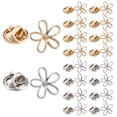 thumbnail image 1 of 20 Pcs Daisy Flower Modesty Pins Gold and Silver Flower Brooch Pins Metal Suit Shirt Business Lapel Pin Set, 1 of 7