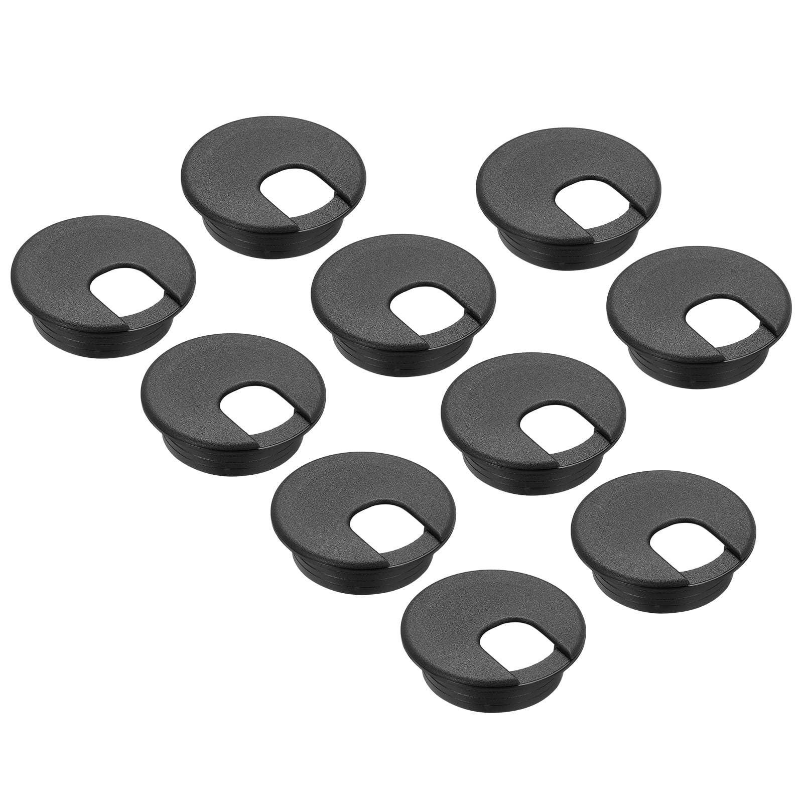 20 Pcs Desk Grommet 2 Inch,ABS Plastic Round Desk Hole Cover,50mm,Black