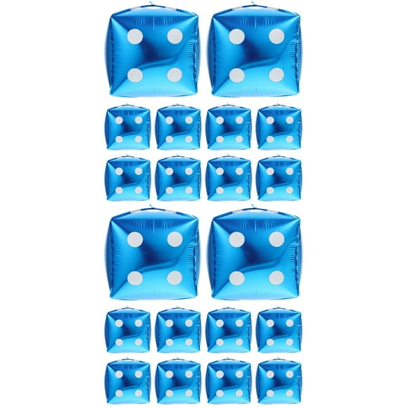 20 Pcs Dice Balloon Birthday Party Decorations Balloons Supplies Halloween Aluminum Film Office Man