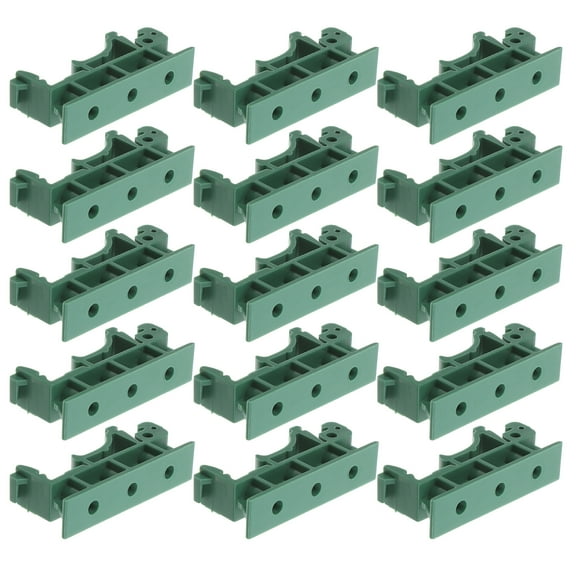 20 Pcs Din Fasten Clip Parts Guide Snaps Cabinet Mounting Green