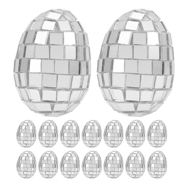 20 Pcs Disco Egg Decoration Mirror Decor Easter Eggs Decoration Easter