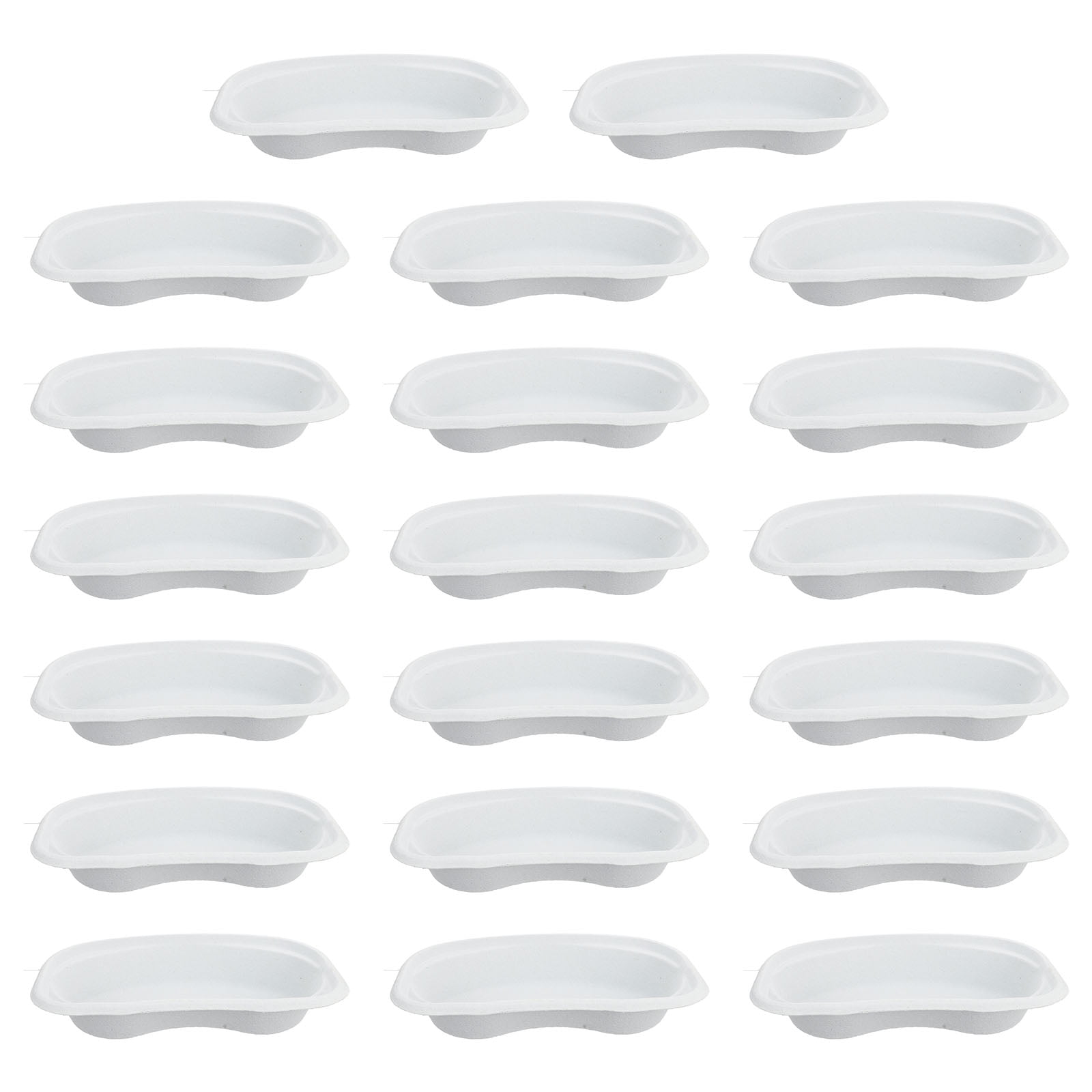 20 Pcs Disposable Kidney Plate Storage Tray Lightweight Tray Mini Emesis Basin Kidney-shaped Plate
