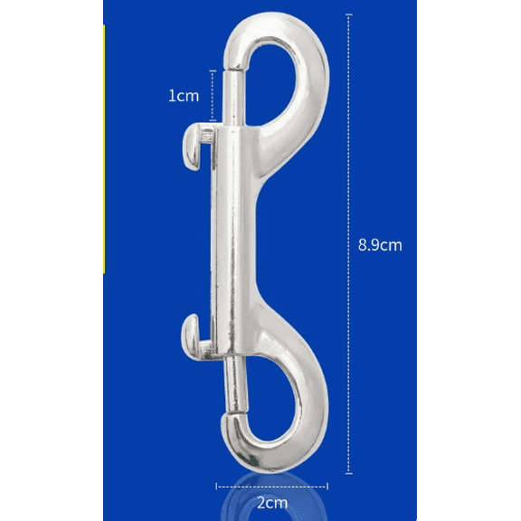 20 Pcs Double Ended Bolt Snaps Hooks, Zinc Alloy Double Trigger Clips Metal Clips for Linking Pet Dog Leash, Horse Feed Buckets, Use as Key Holder or Diving Gear Accessories, 360 Swivel