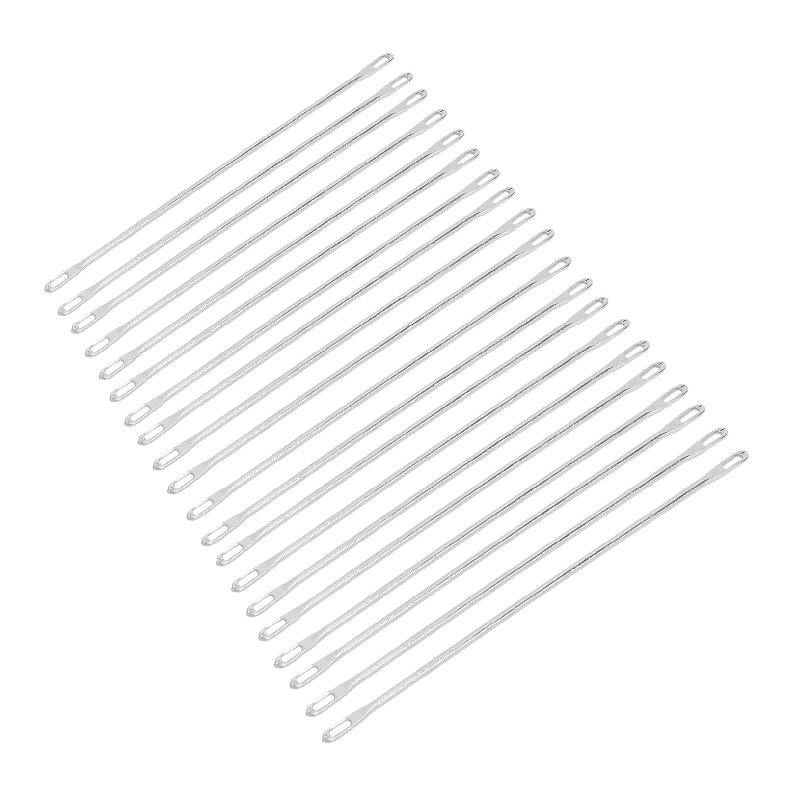 20 Pcs Double Eye Needle Metal 9cm Long Transfer Fit for Knitting Machine
