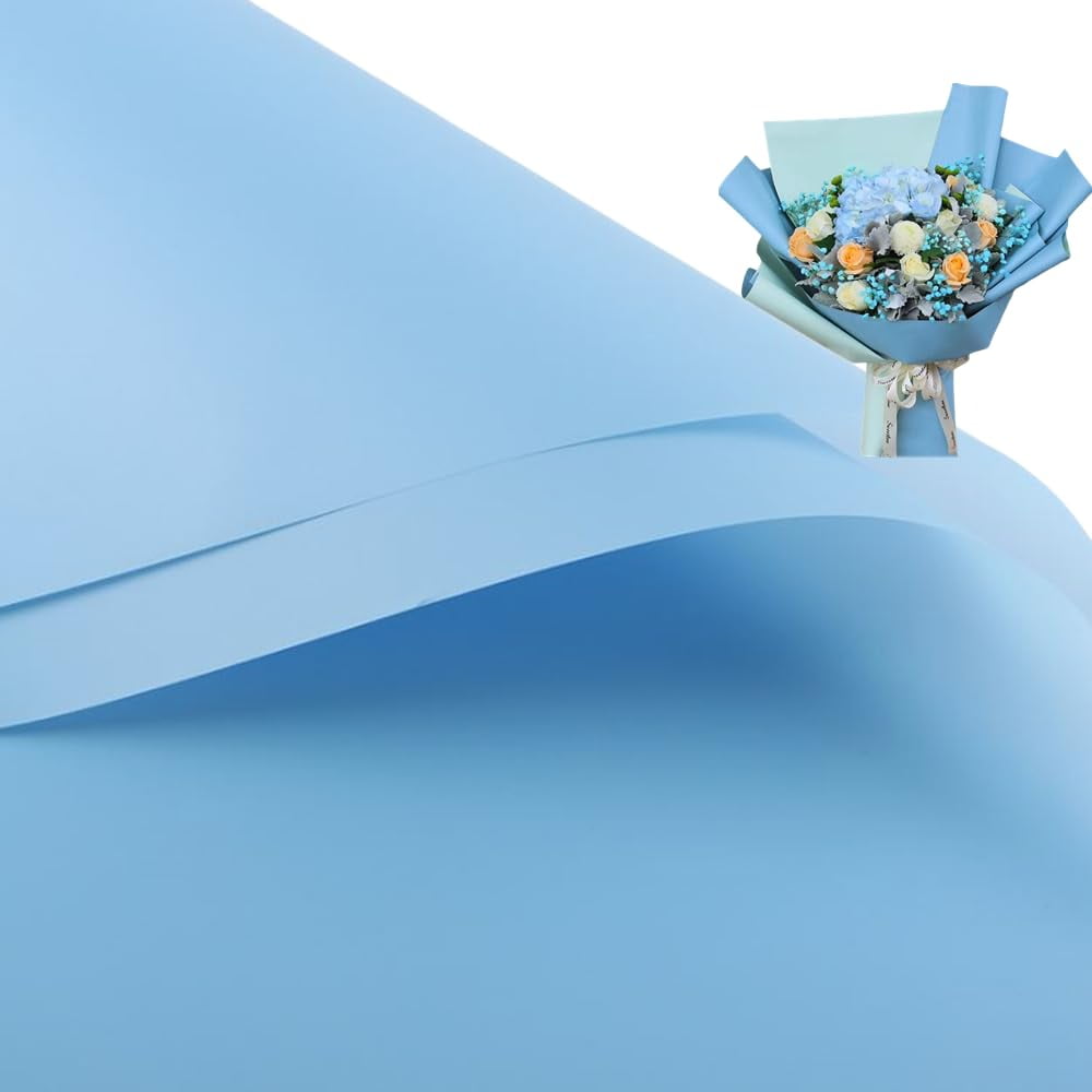 20 Pcs Double Sided AIF4 Color Flower Wrapping Paper,Waterproof