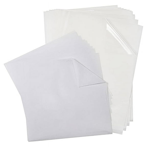HOT 20 Pcs Double Sided Iron on Adhesive Sheets with 100 Tear Away Machine Embroidery Stabilizer Backing for DIY Craft