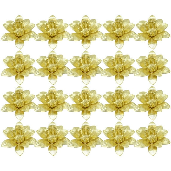 20 Pcs Double-layer Five-petal Flowers Beads for DIY Craft Jewelry Making Decor Jewlery Costume Decorative Bride