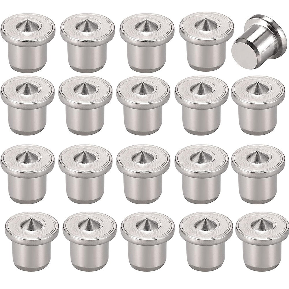 20 Pcs Dowel Pins Center Point Set Woodworking Craft Clamp Steel