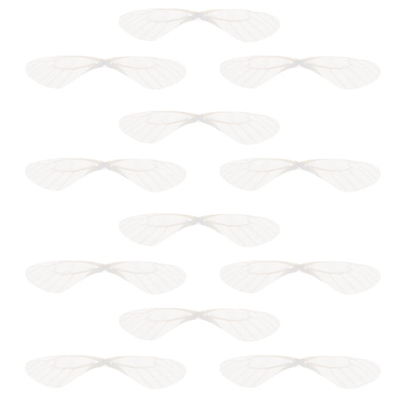 LEDMOMO Fake Wing Pendants Artificial Craft Dragonfly Wing White 20pcs