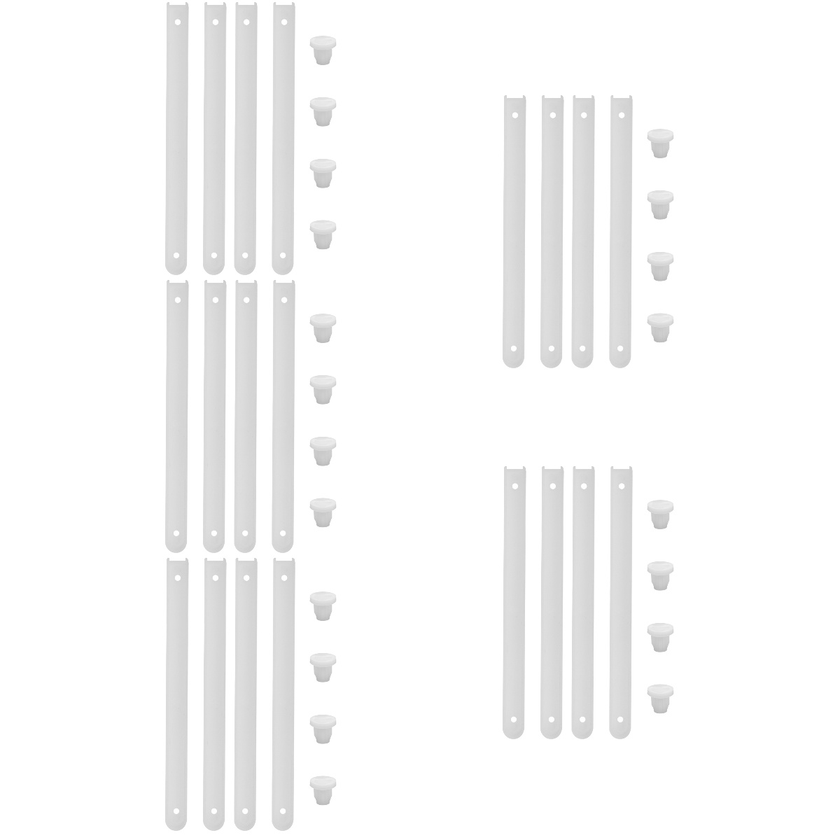 20 Pcs Drawer Slides Vanity Desk White Dresser Drawer Rails Drawer